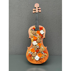 DEKORATİF KEMANDA TURUNCU SOLMAYAN GÜL